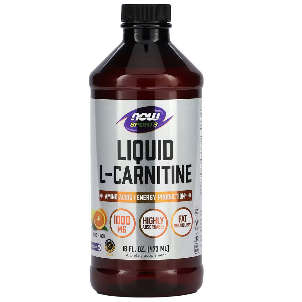 NOW Sports L-Carnitine Liquid 1000mg Citrus Flavor - 16 oz