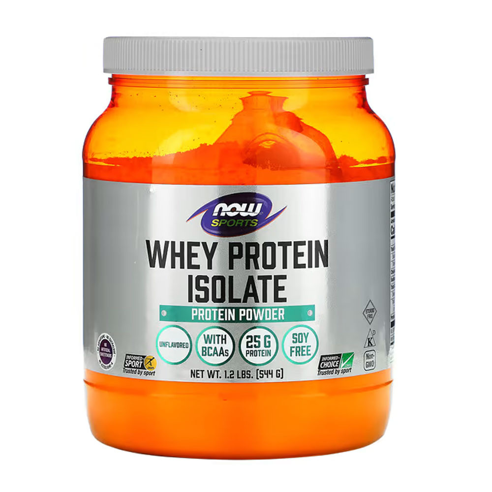 NOW Sports Whey Protein Isolate Unflavored - 1.2 lbs