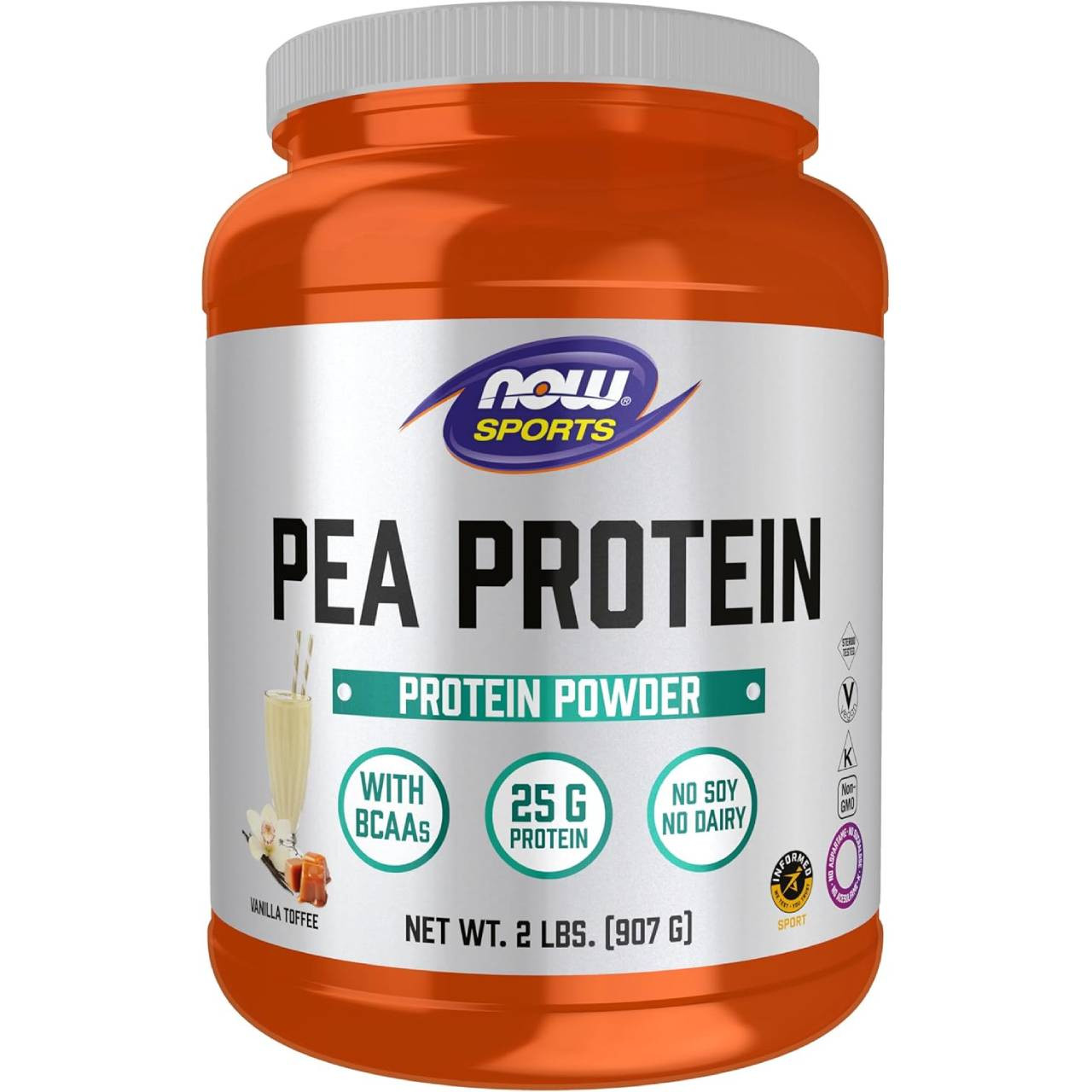 NOW Sports Pea Protein Vanilla Toffee 37$