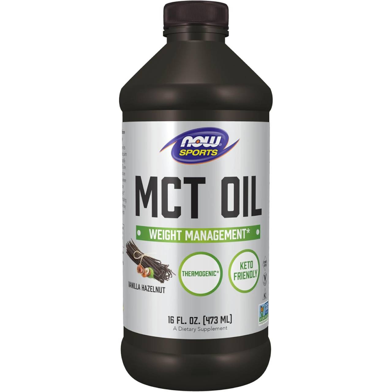 NOW Sports MCT Oil Vanilla Hazelnut