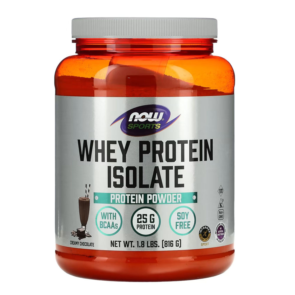 NOW Sports Whey Protein Isolate Creamy Chocolate Flavor - 1.8 lbs