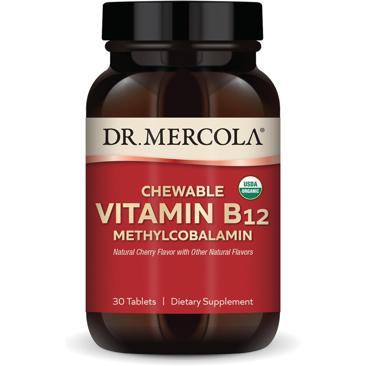 Dr Mercola Vitamin B12 Chewable - 30 Chewables 25$