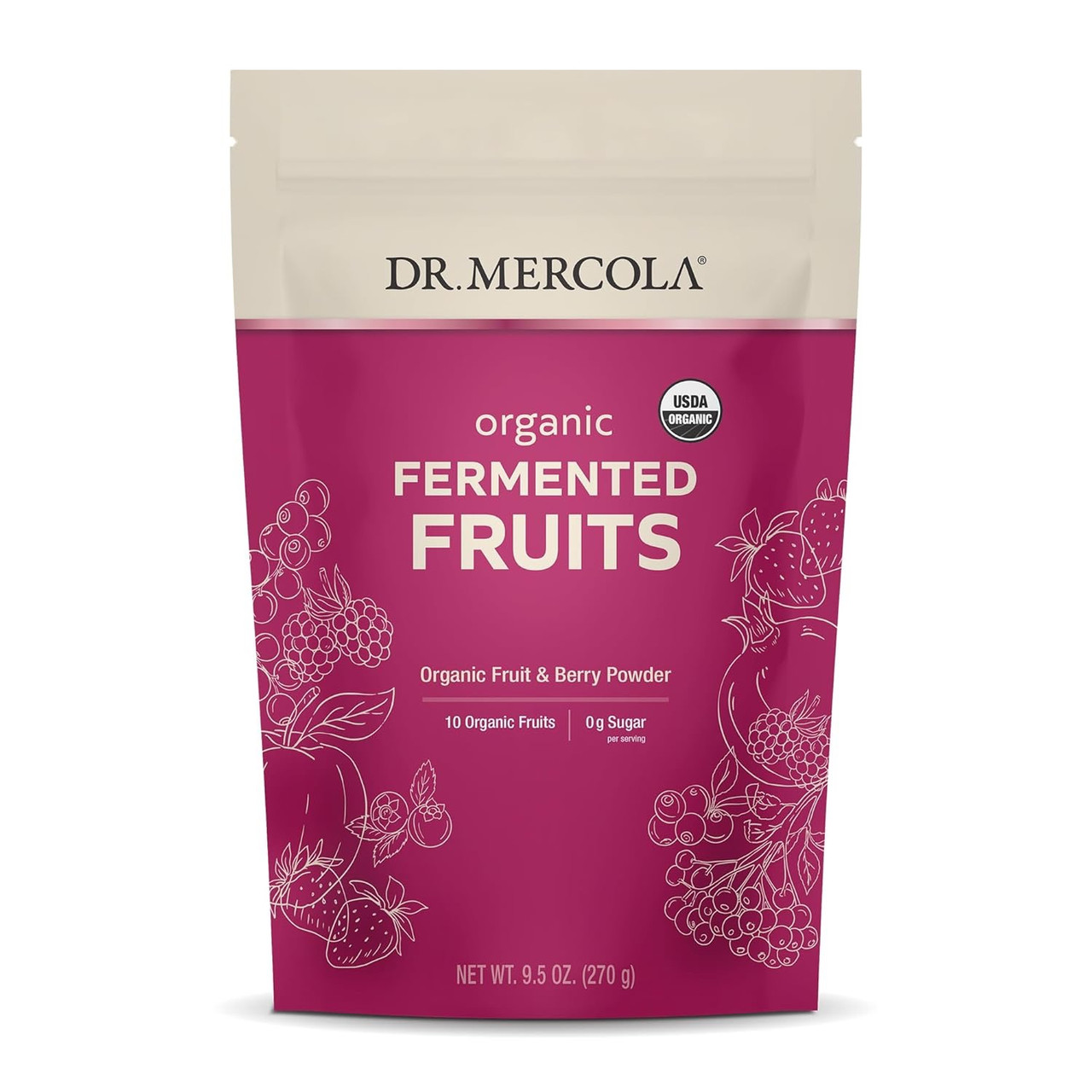 Dr Mercola Organic Fermented Fruits - 270 Grams 50$