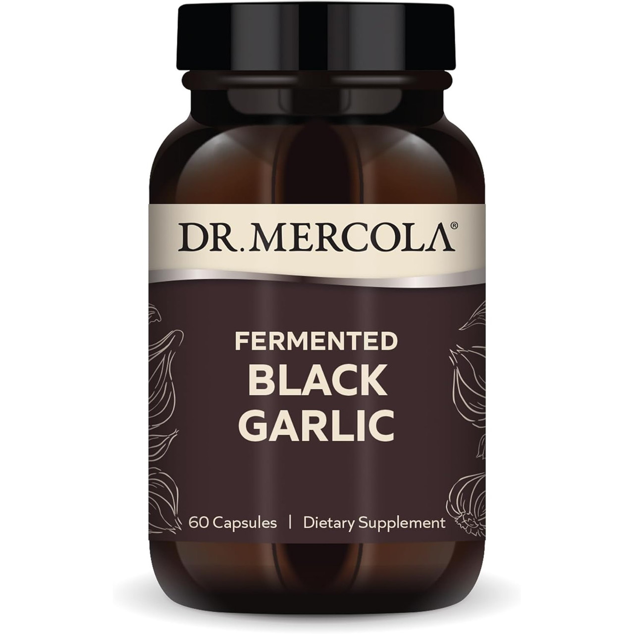 Dr Mercola Fermented Black Garlic - 60 Capsules 25$