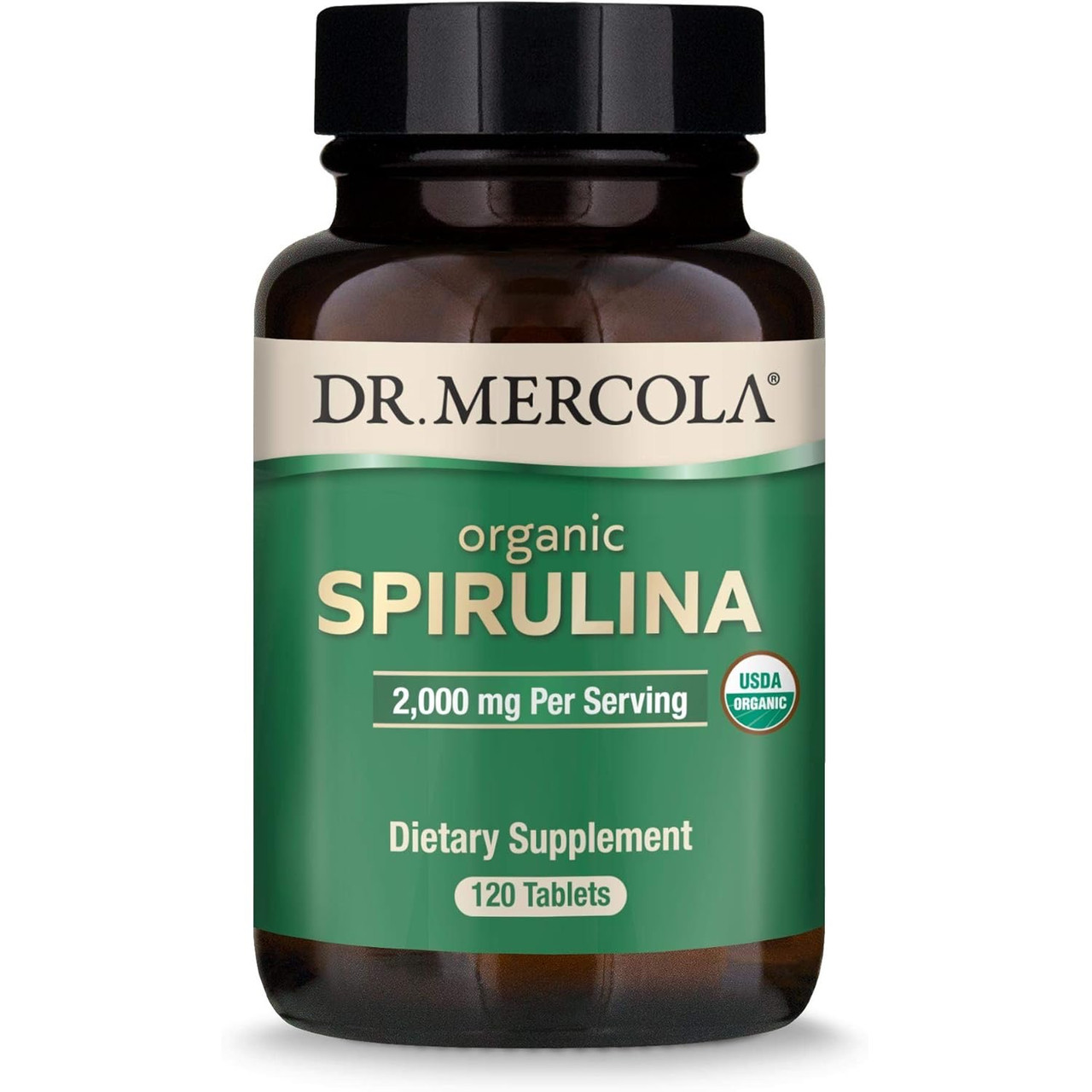 Dr. Mercola Organic Spirulina - 120 Tablets