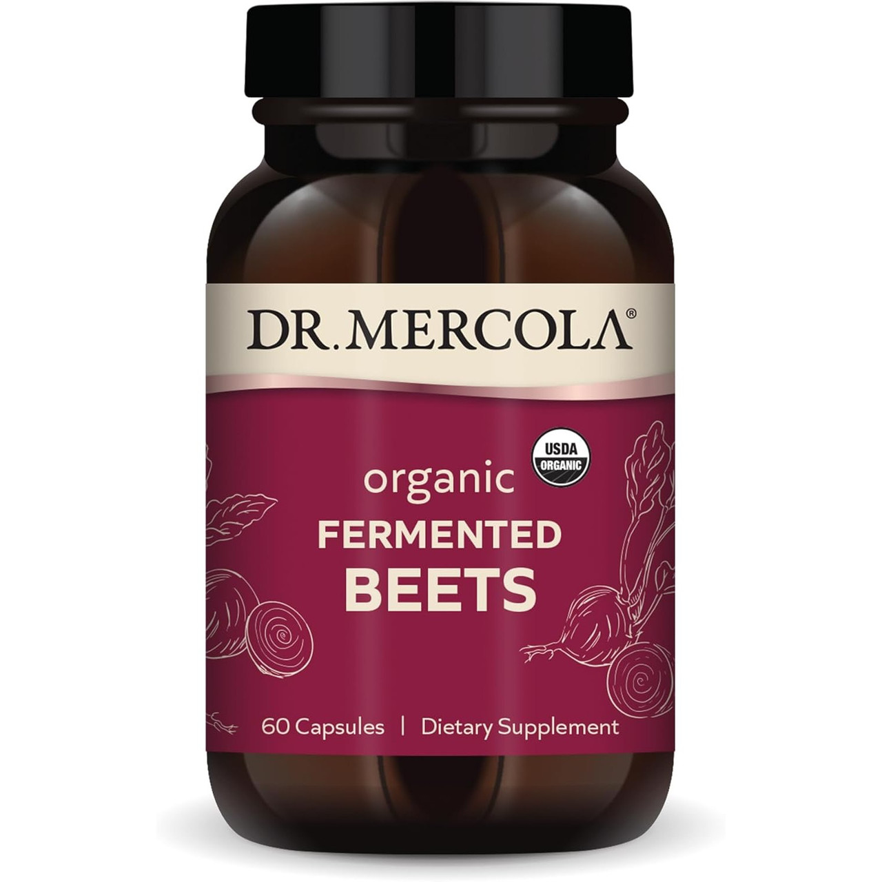 Dr Mercola Organic Fermented Beets - 60 Tablets 28$