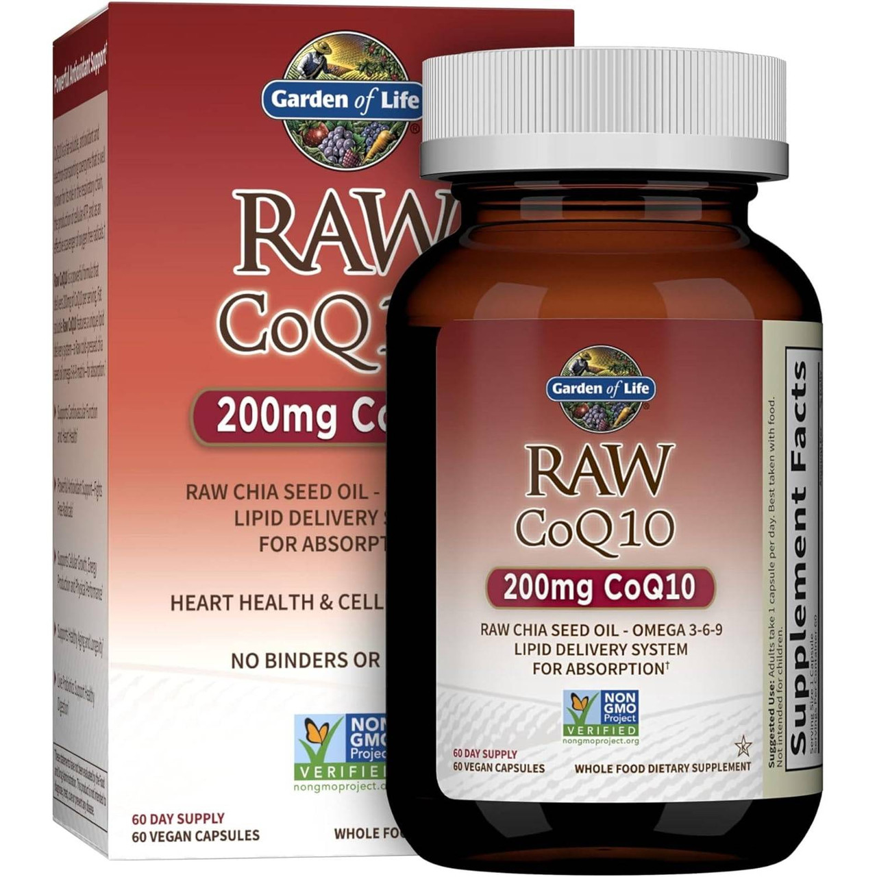 Garden of Life RAW CoQ10 - 60 Capsules 60$