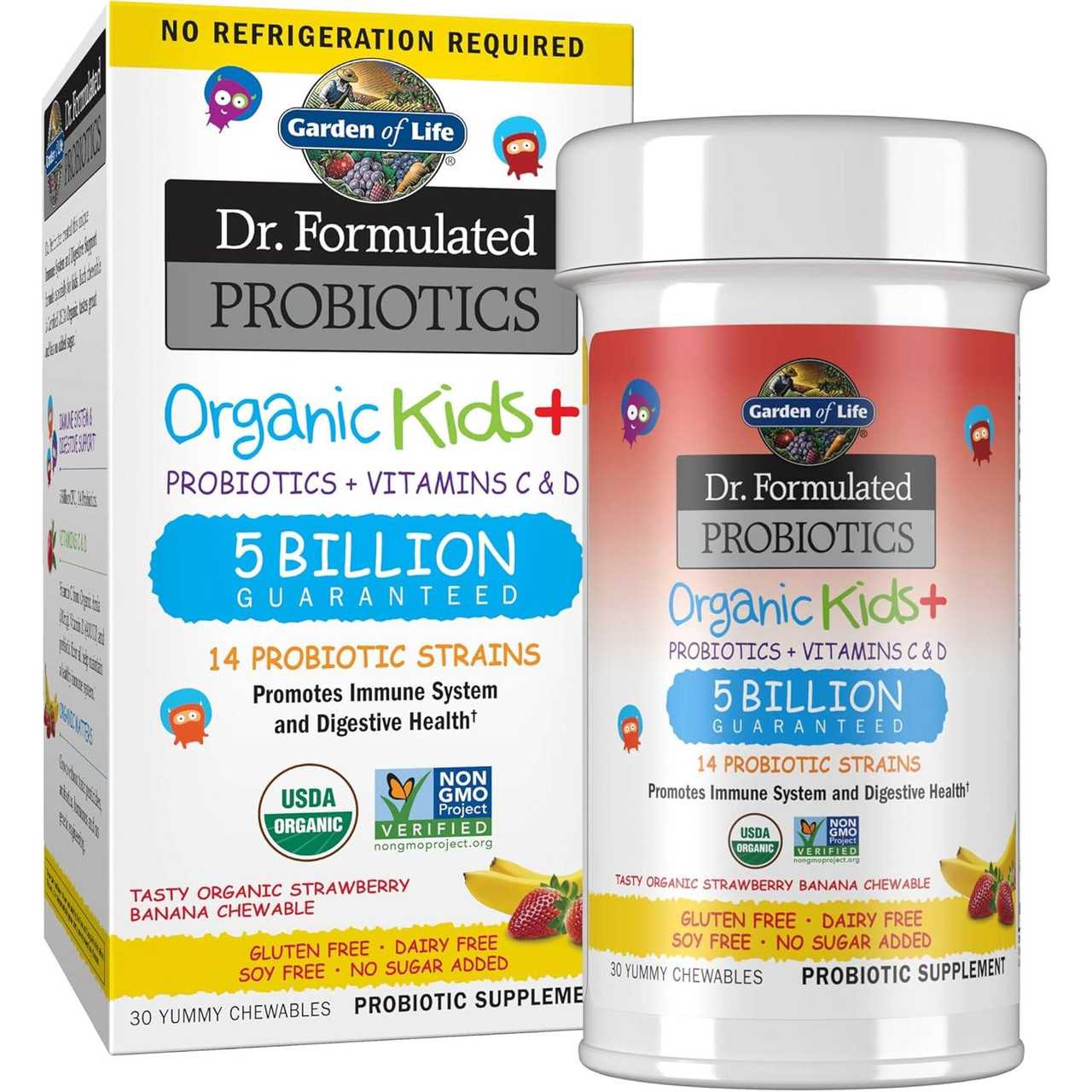 Garden of Life Organic Kids Probiotics Straw SS - 30 Chewables 28$
