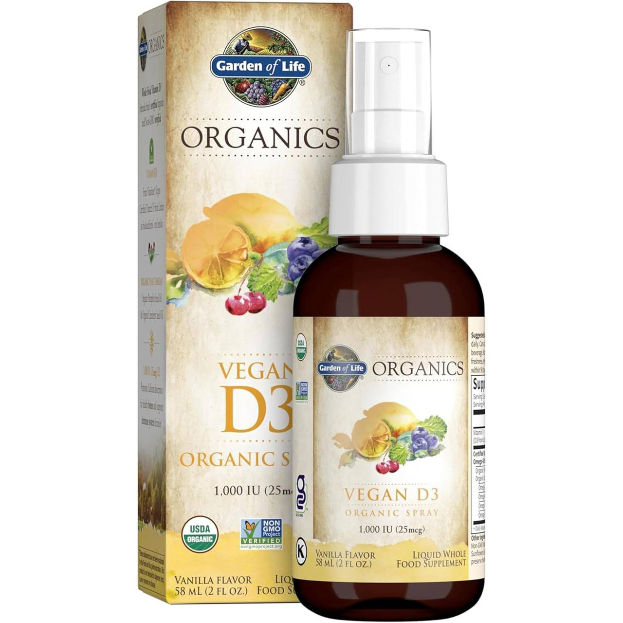 Garden of Life Mykind Organics Vegan D3 Spray - 58 Milliliters 25$