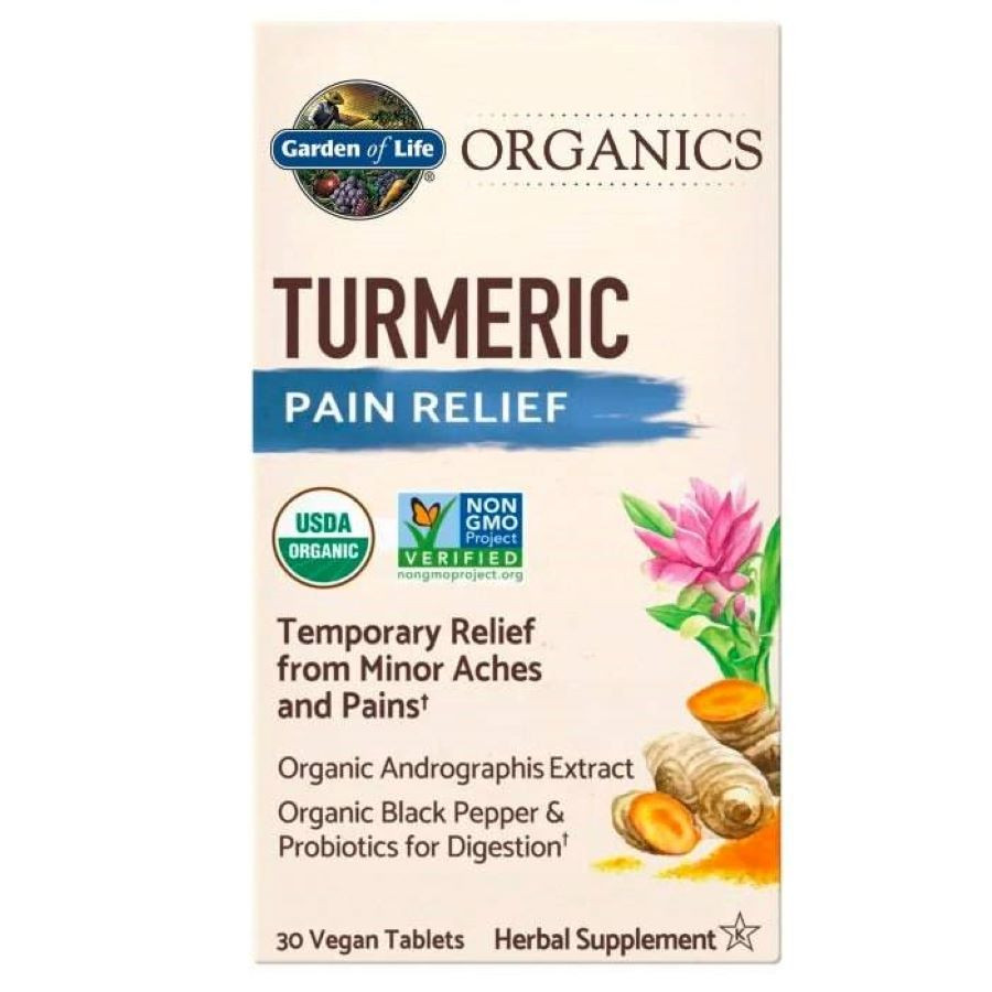 Garden of Life mykind Organics Turmeric Pain Relief - 30 Tablets 33$