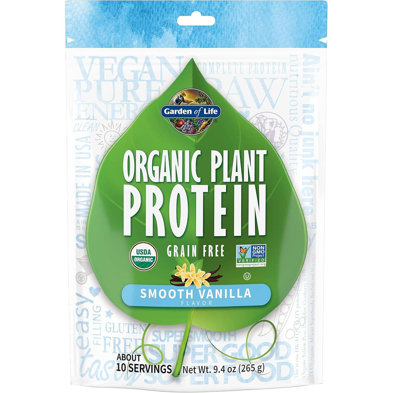 Garden of Life Organic Plant Protein Vanilla Powder - 265 Grams 34$
