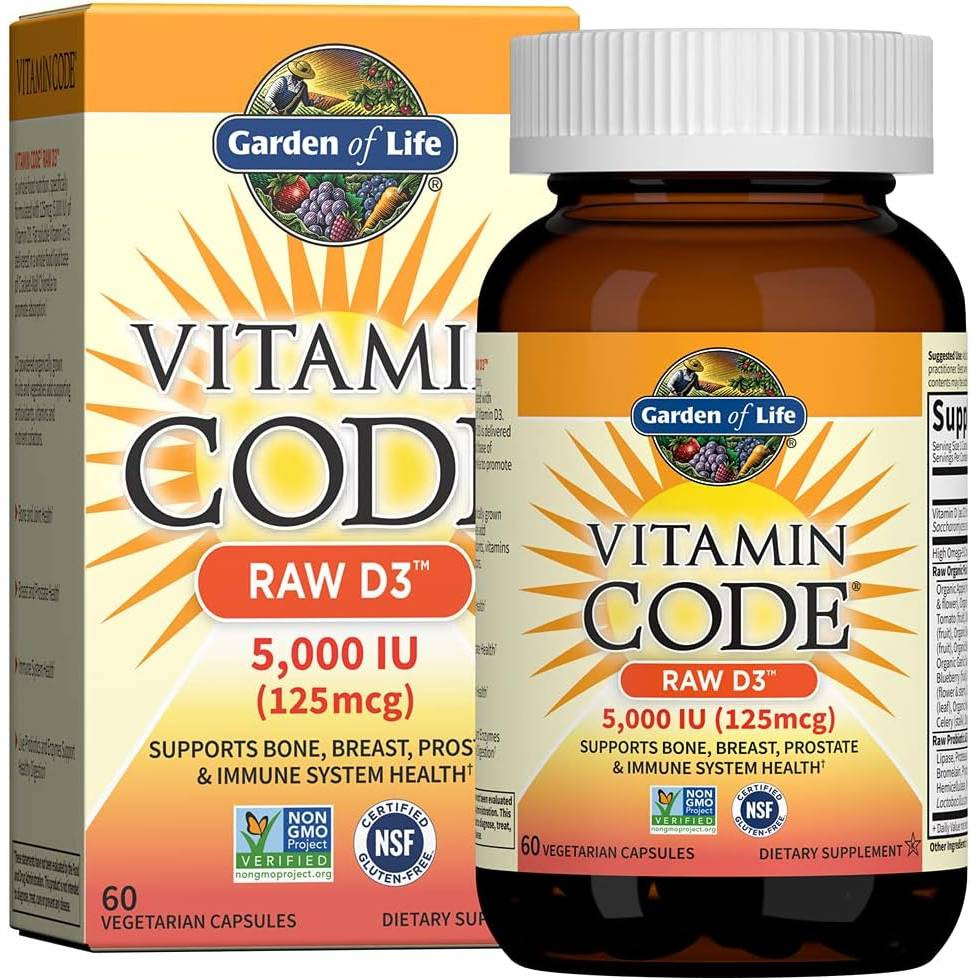 Garden of Life Vitamin Code RAW D3 5000 - 60 Capsules