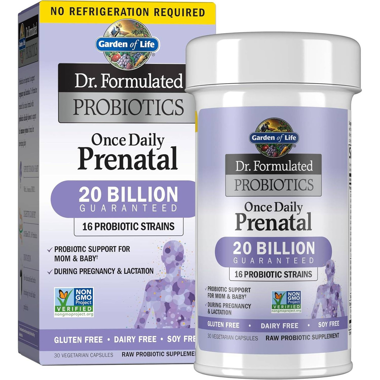 Garden of Life Dr Formulated Probiotics Once Daily Prenatal Shelf Stable - 30 Capsules 29$