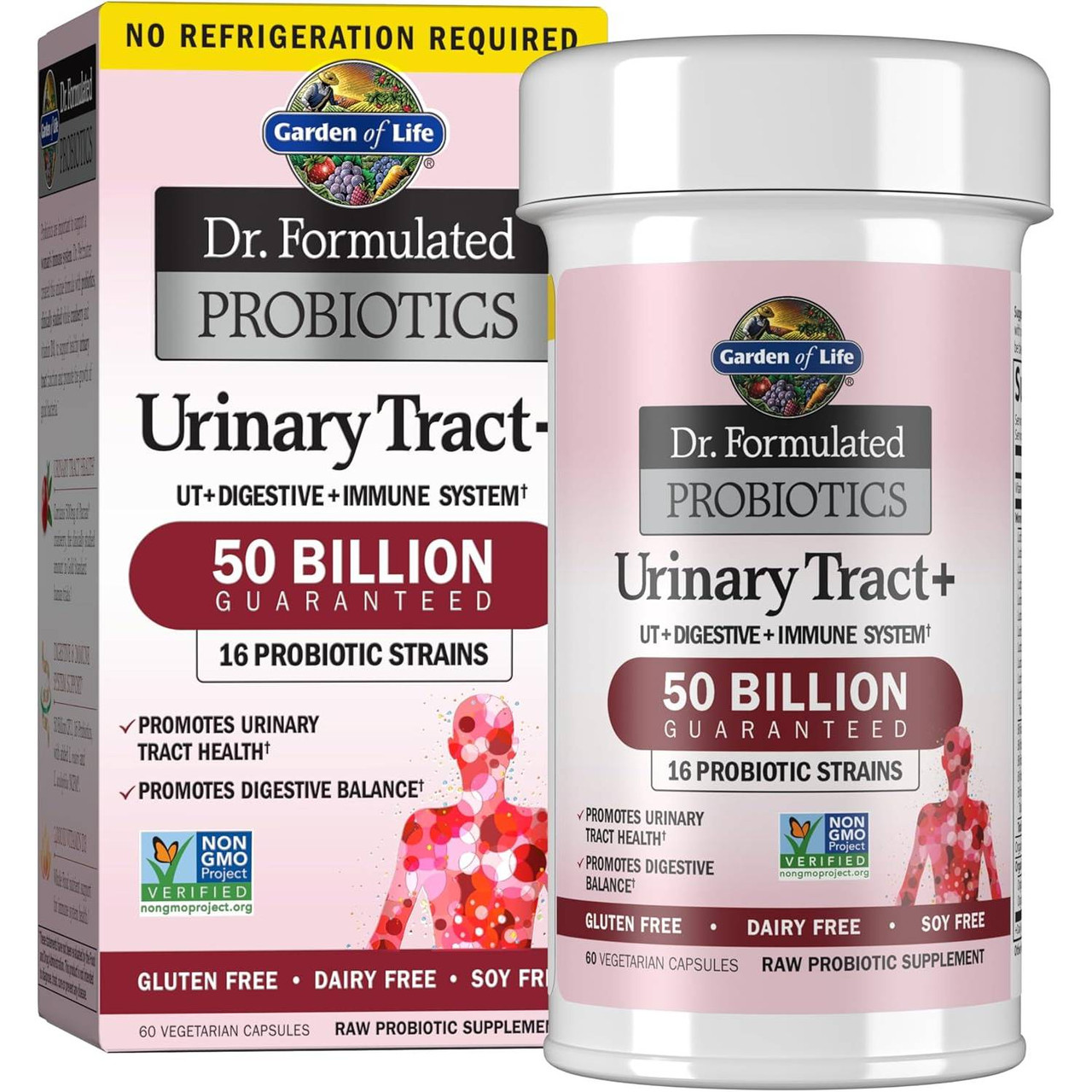 Garden of Life Dr Formulated Probiotics Urinary Tract Shelf-Stable - 60 Capsules 51$