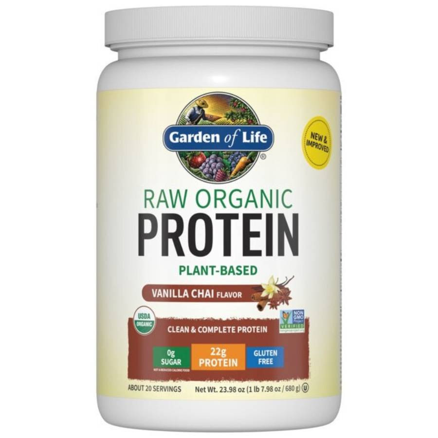 Garden of Life Raw Organic Protein Powder Vanilla Spiced Chai - 580 Grams 51$