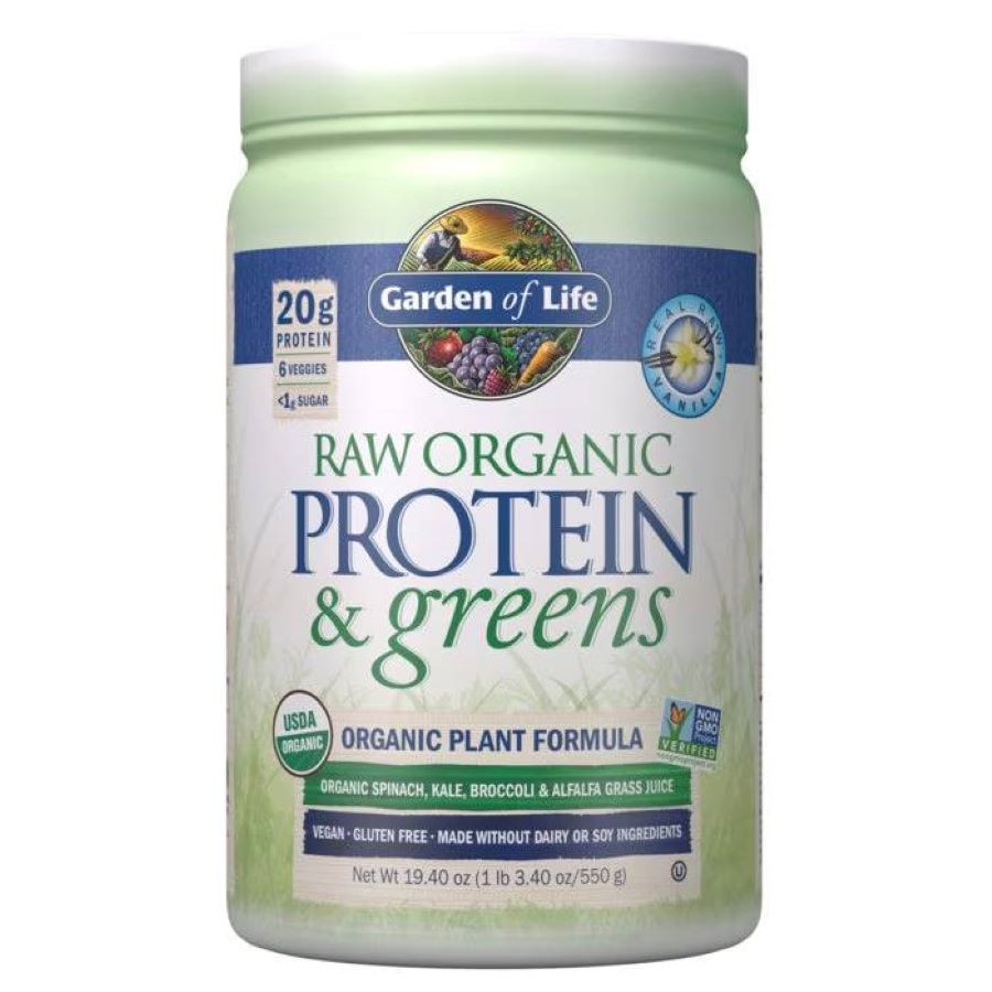 Garden of Life Raw Protein and Greens Vanilla Powder - 548 Grams