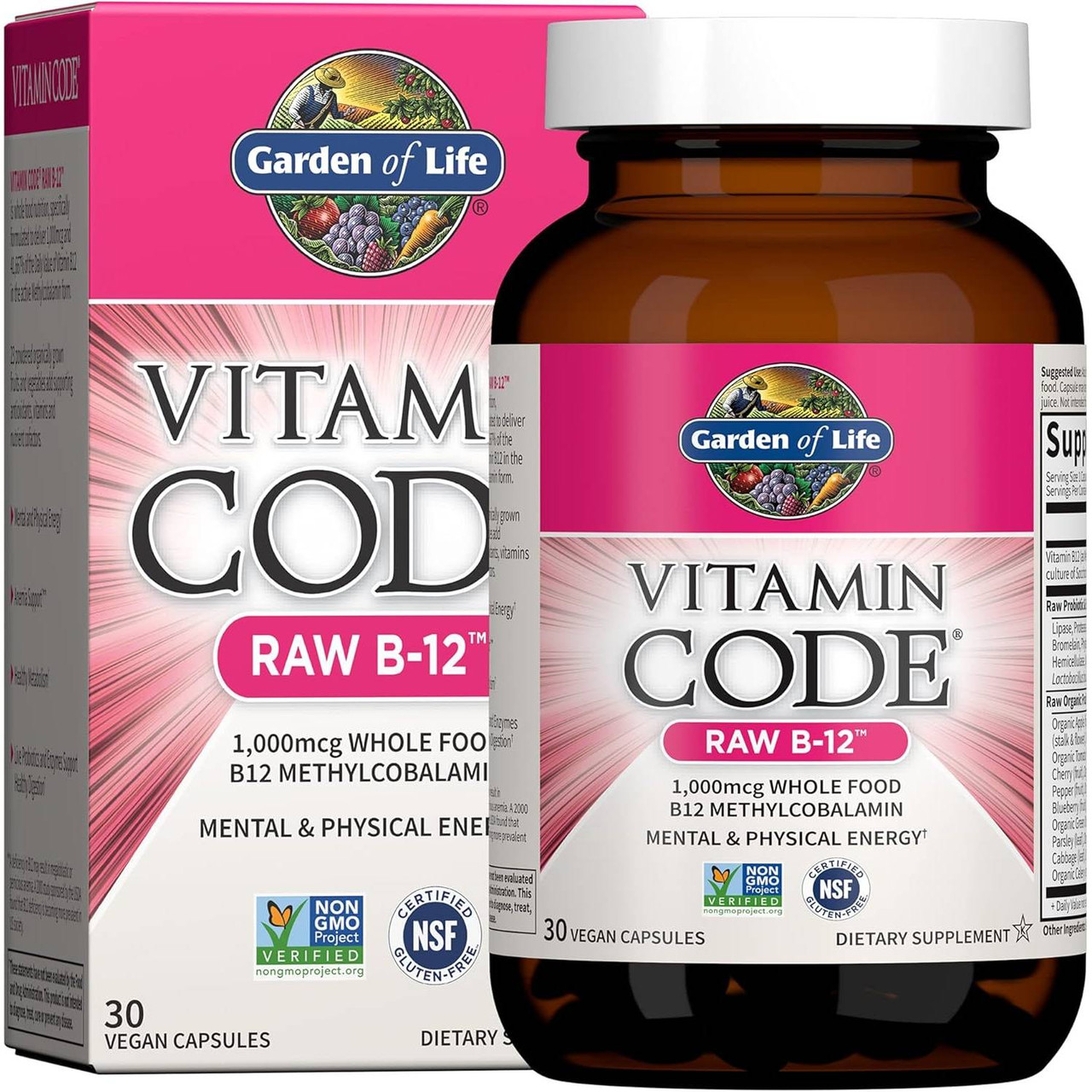 Garden of Life Vitamin Code RAW B-12 - 30 Capsules 19$