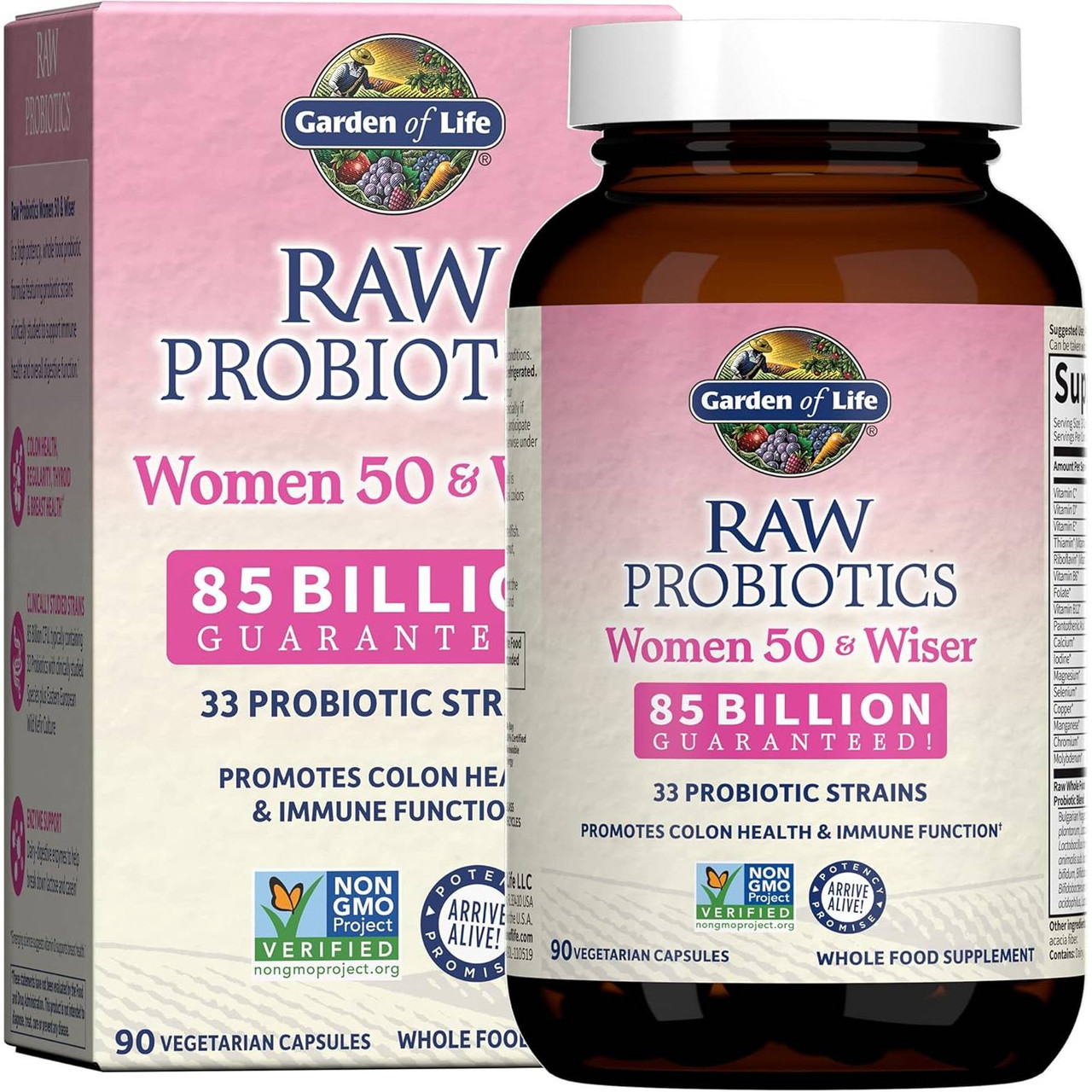 Garden of Life RAW Probiotics Women 50 and Wiser - 90 Capsules 60$