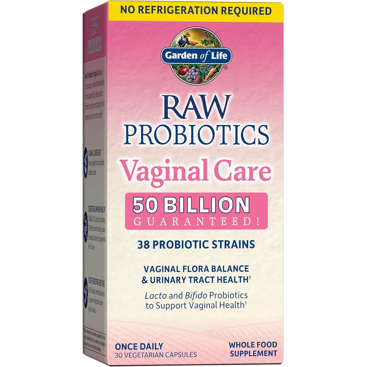 Garden of Life Raw Probiotics Vaginal Care Shelf-Stable - 30 Capsules