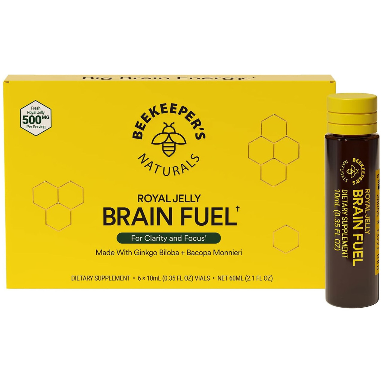 Beekeepers Naturals Royal Jelly Brain Fuel - 6 X 10Ml Vial 30$