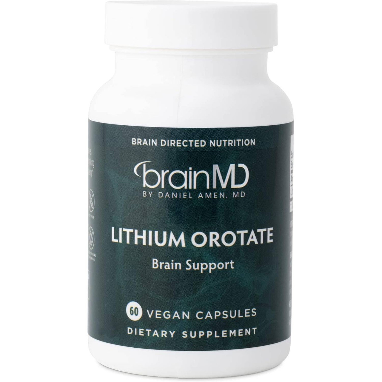 BrainMD Lithium Orotate - 60 Capsules 14$