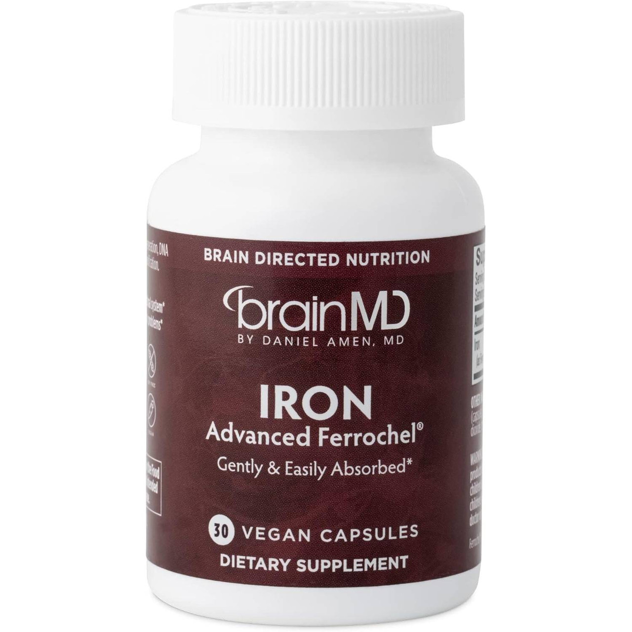 BrainMD Iron - 30 Capsules 12$