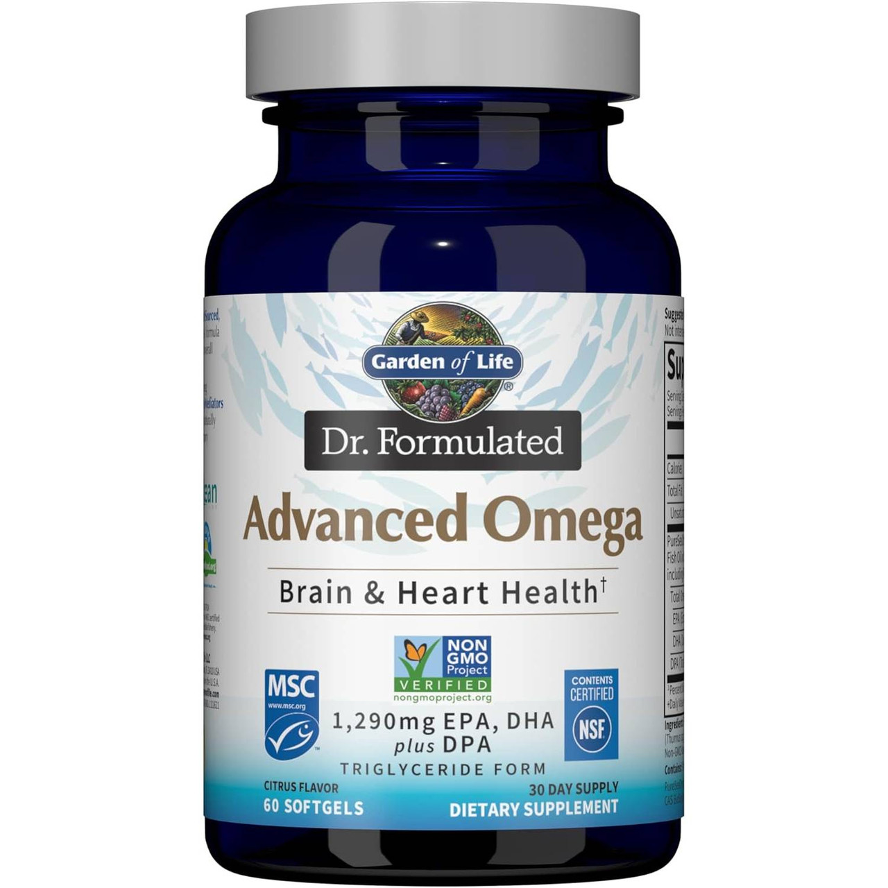 Garden of Life Dr Formulated Advanced Omega Lemon - 60 Softgels 32$