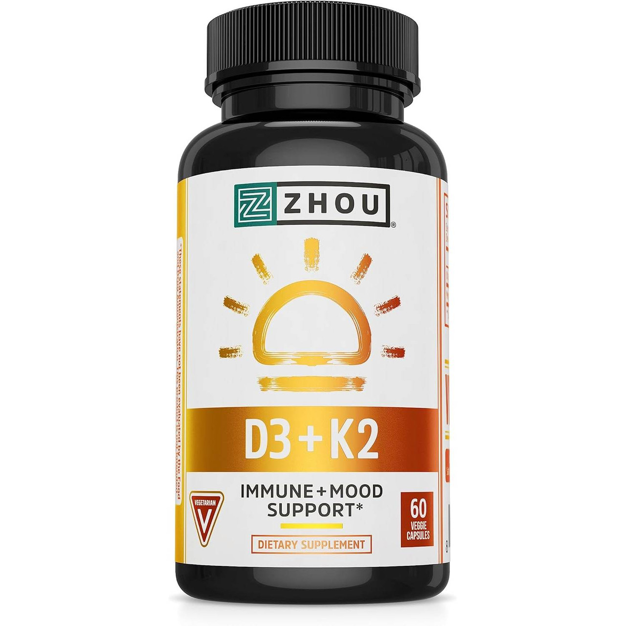 ZHOU Nutrition K2 + D3 - 60 Capsules