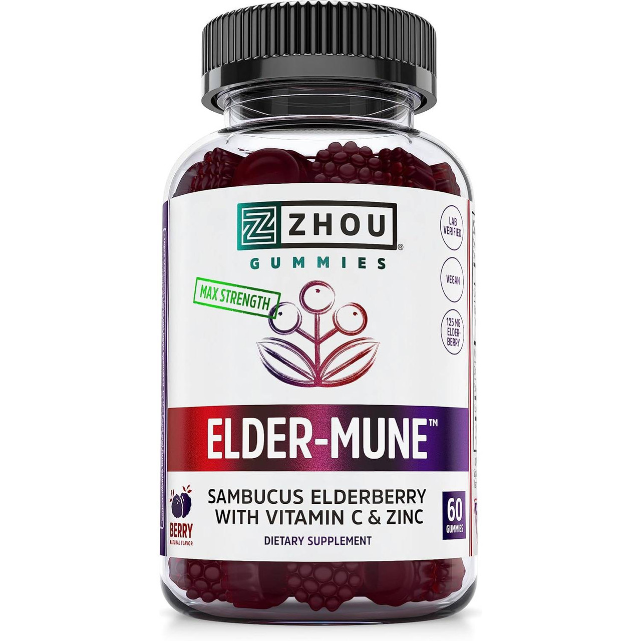 ZHOU Nutrition Elder-Mune Elderberry - 60 Gummies