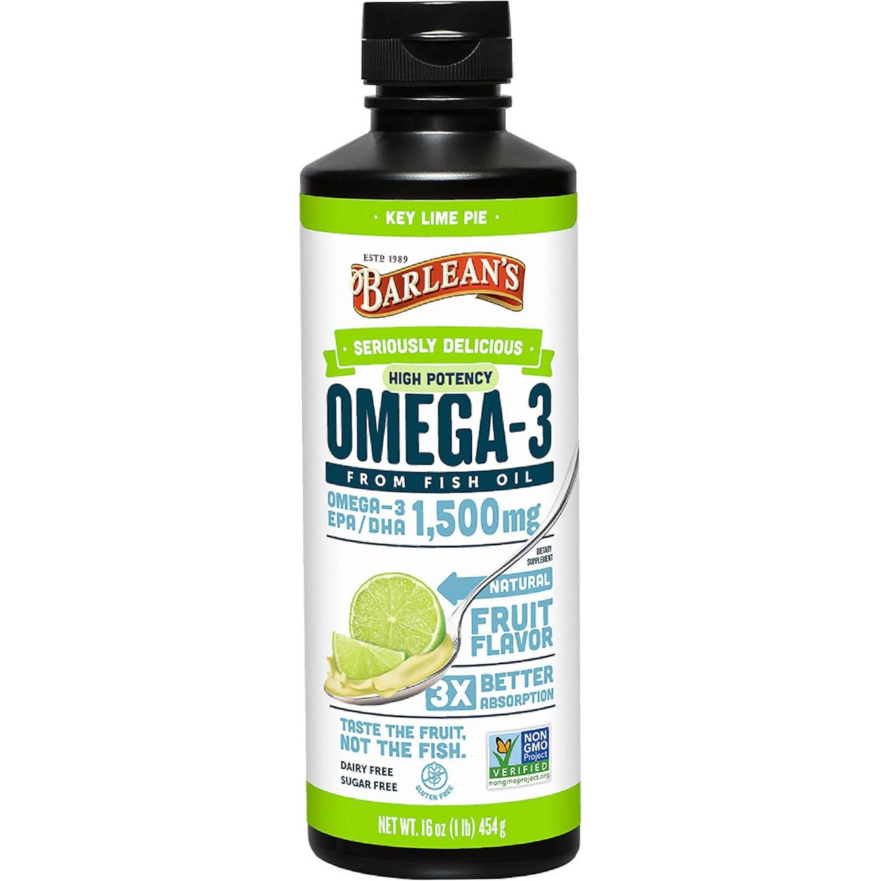 Barleans Organic Oils Seriously Delicious High Potency Key Lime Pie - 454 Grams 48$