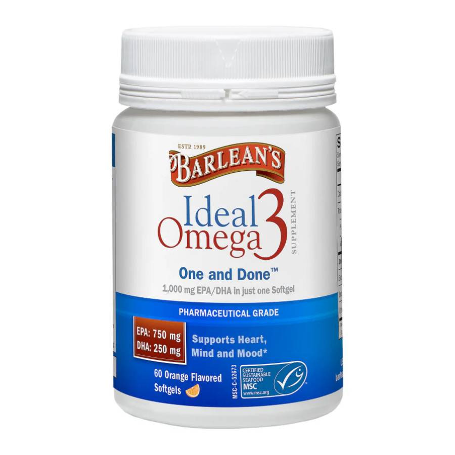 Barleans Organic Oils Ideal Omega3 - 60 Softgels 53$