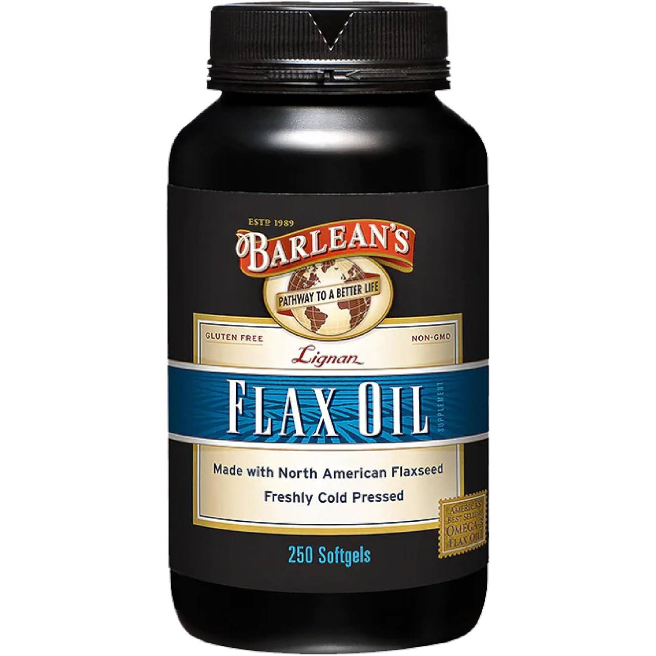 Barleans Organic Oils Lignan Flax Oil - Softgels - 250 Softgels 40$