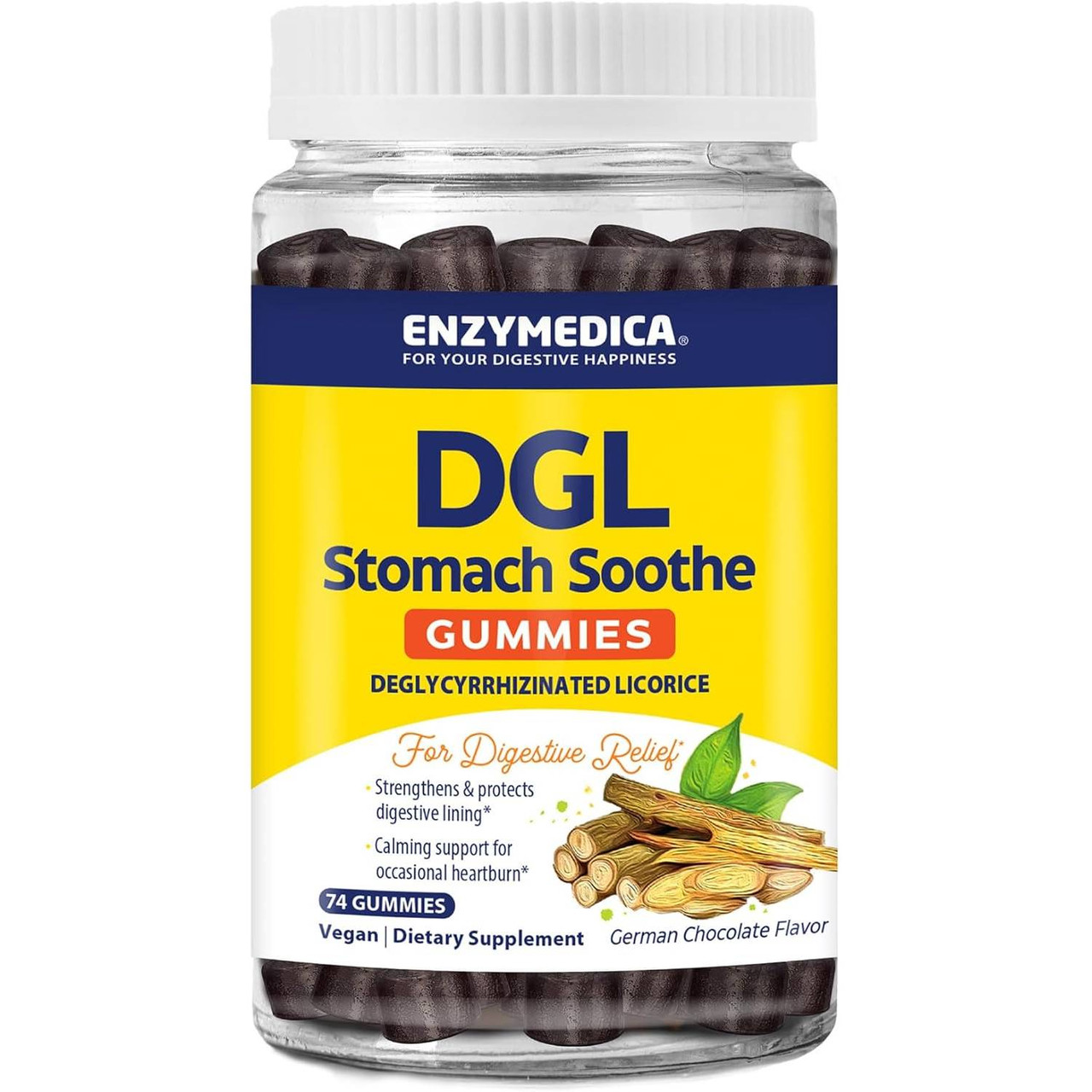 Enzymedica DGL Stomach Soothe Gummies - 74 Gummies 24$