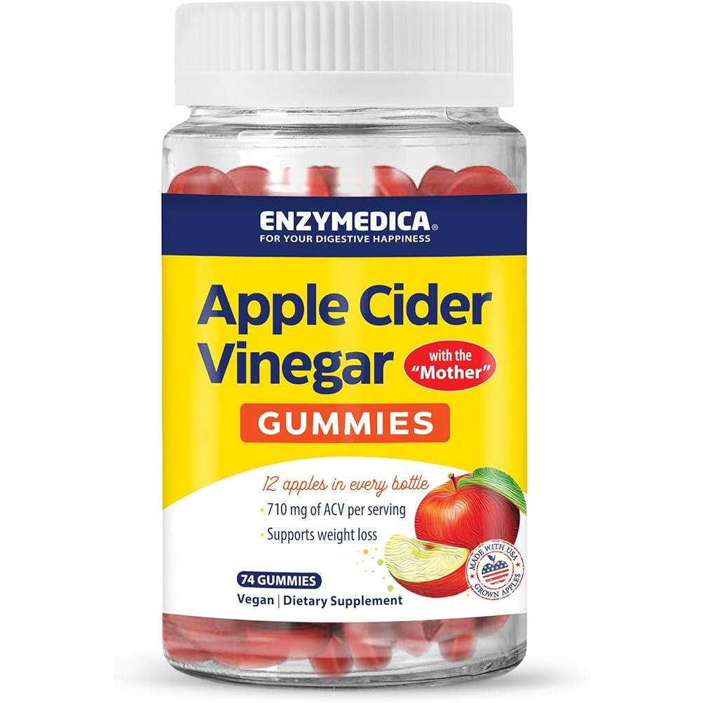 Enzymedica Apple Cider Vinegar Gummies - 74 Gummies