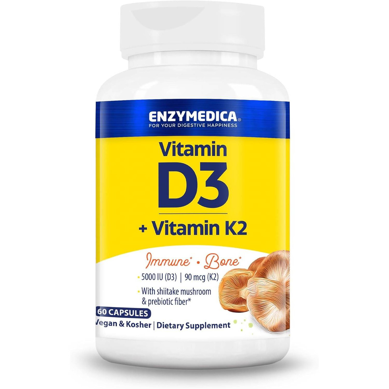 Enzymedica Organic Vitamin D3K2 - 60 capsules 26$