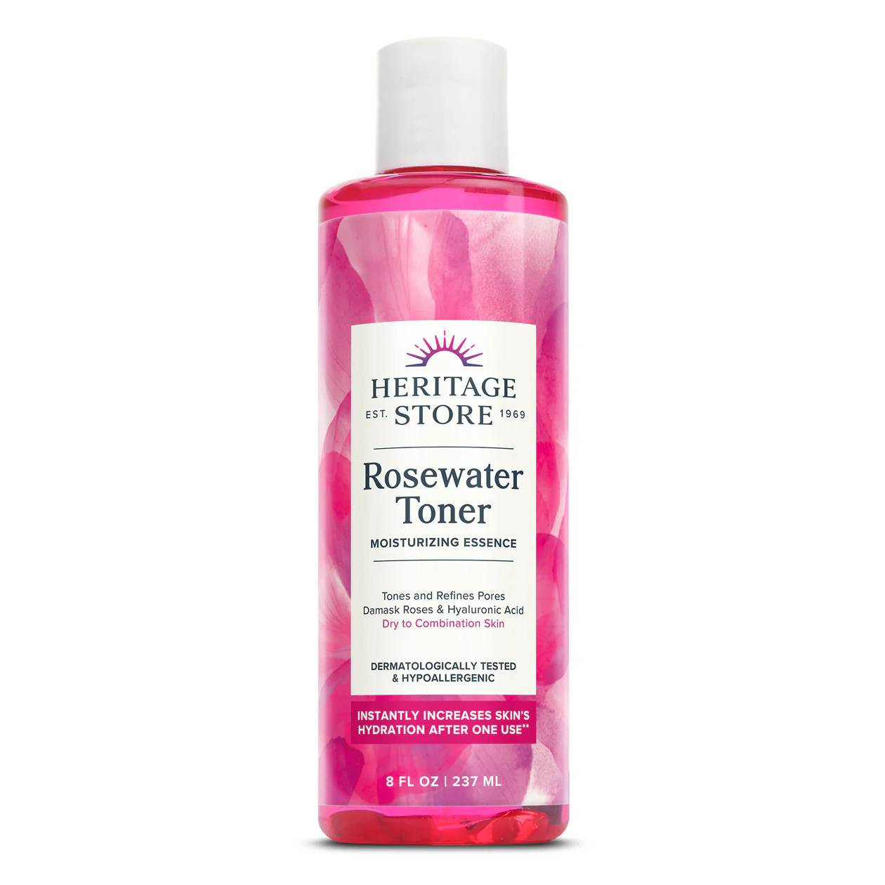 Heritage Store Rose Petals Rosewater Face Toner - 8 Ounces