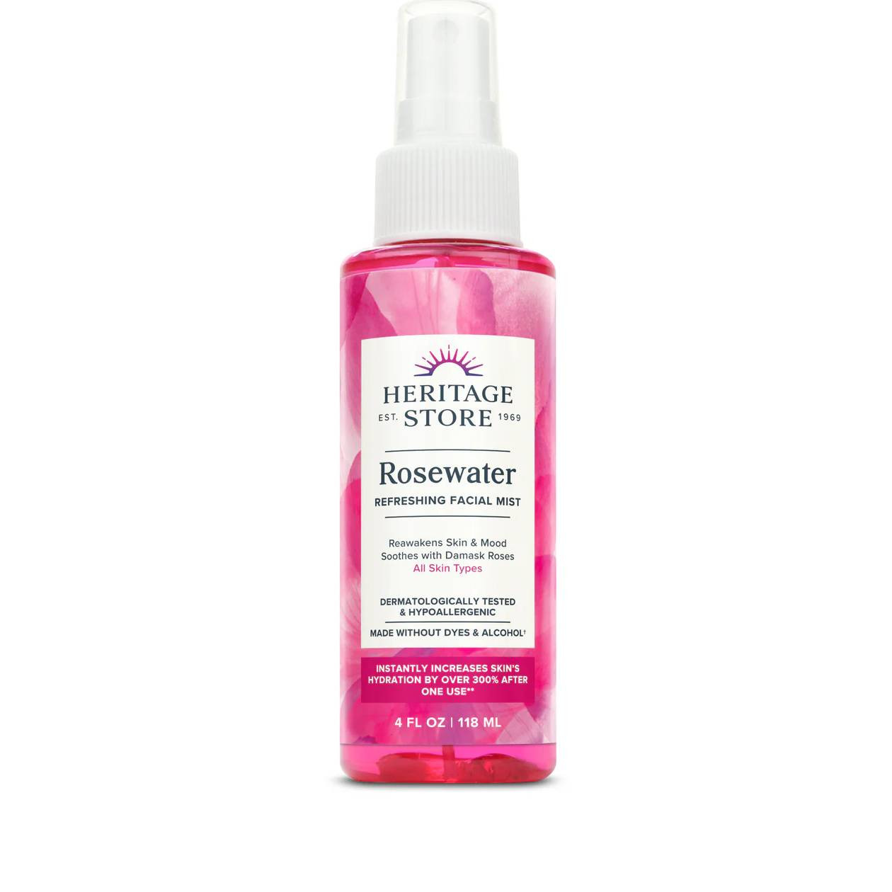 Heritage Store Rosewater Spray - 4 Ounces
