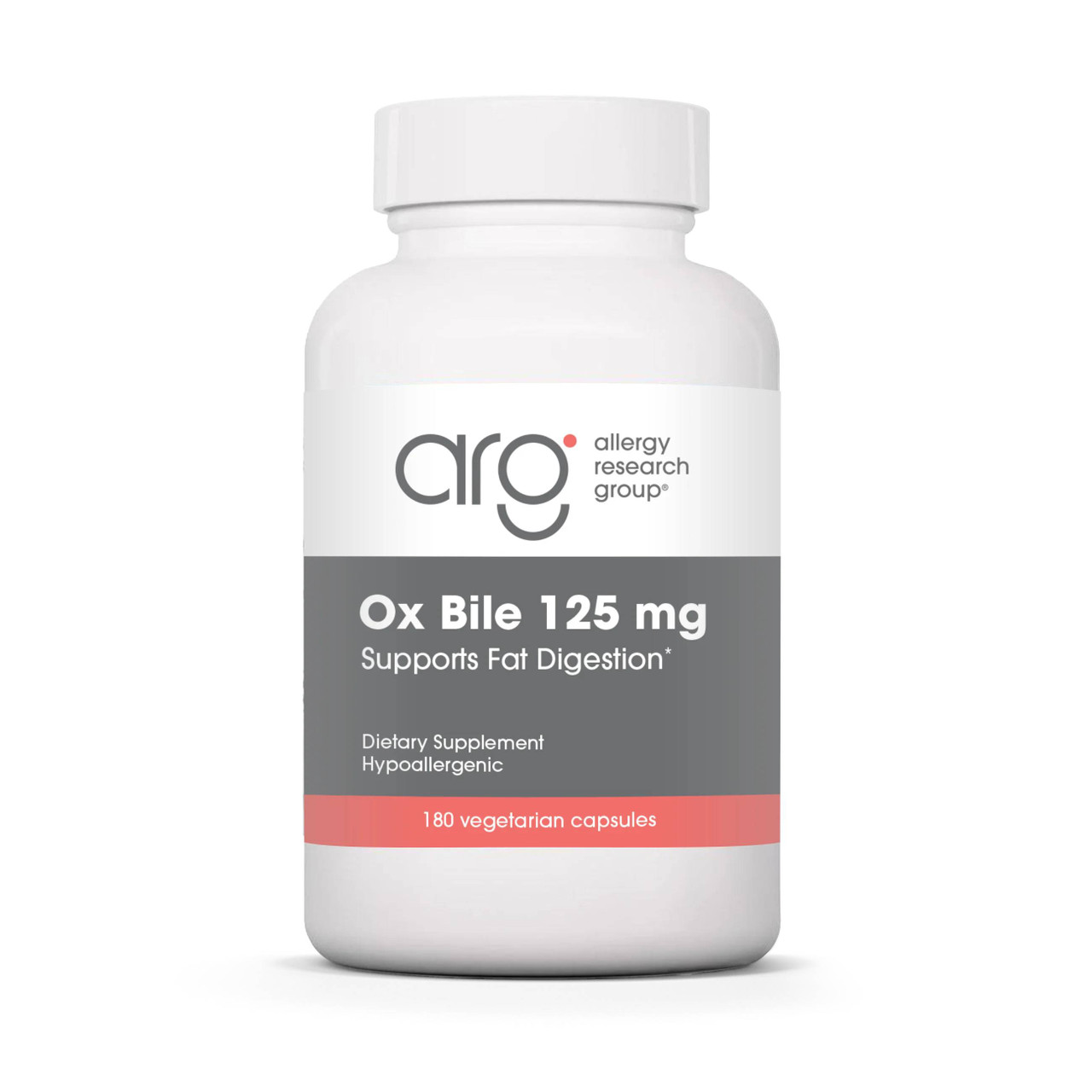 Allergy Research Group Ox Bile 125mg - 180 capsules