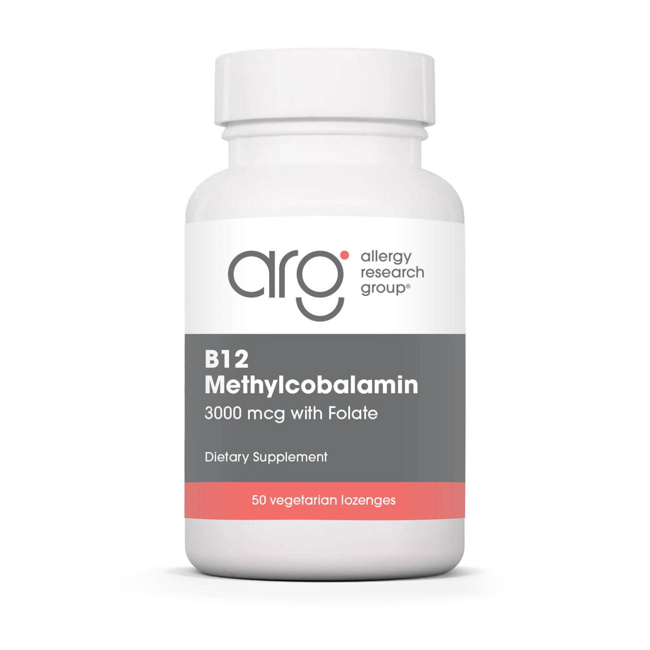 Allergy Research Group B12 Methylcobalamin 3000mcg - 50 lozenges 26$