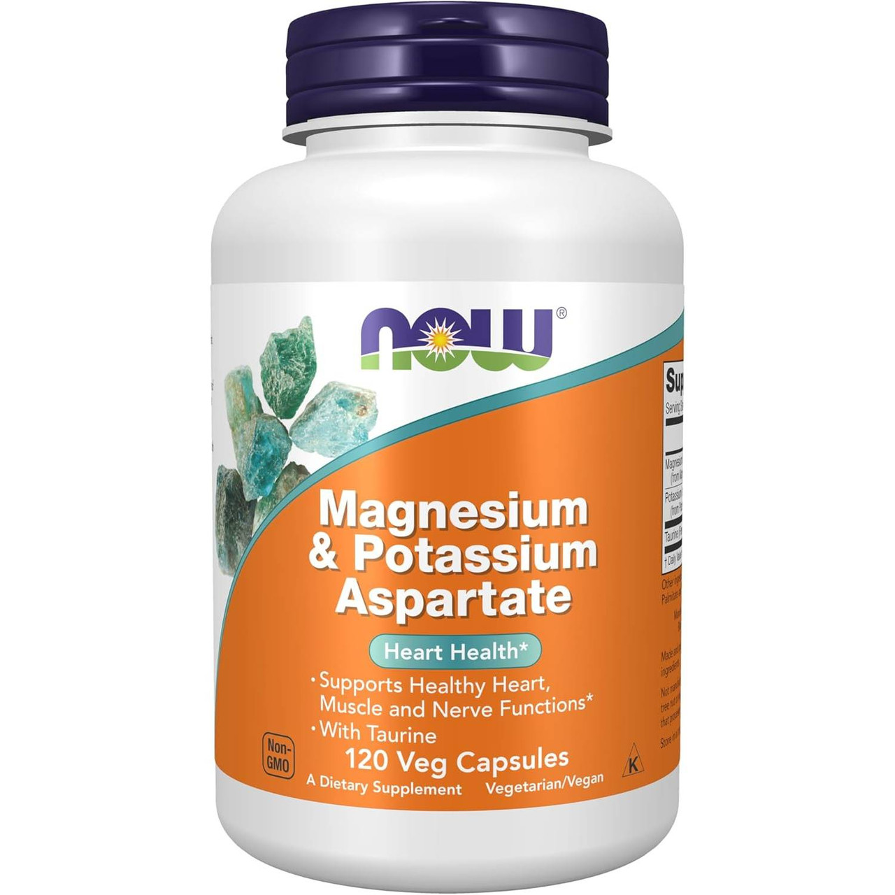 NOW Foods Magnesium Potassium Aspartate - 120 Capsules 22$