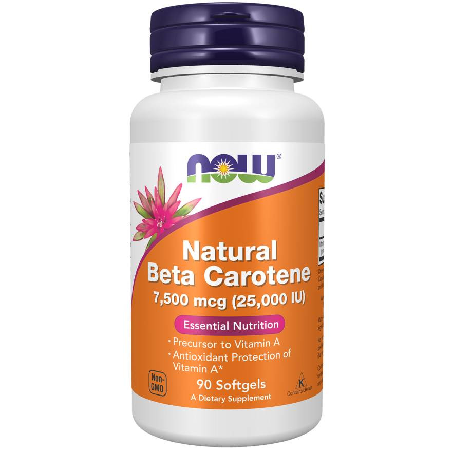 NOW Foods Natural Beta Carotene 25000IU - 90 Softgels 22$