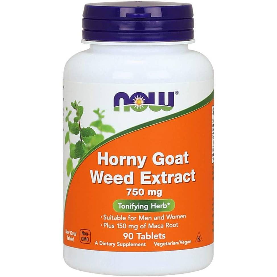 NOW Foods Horny Goat Weed Extract 750mg - 90 Tablets 26$