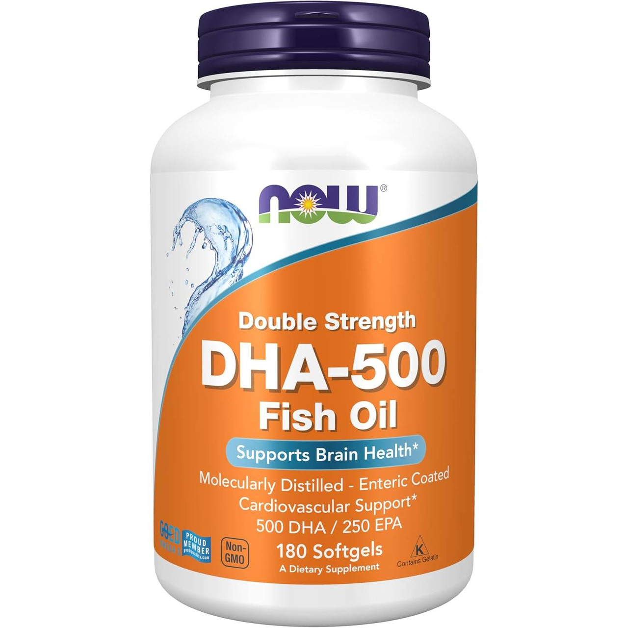 NOW Foods DHA-500 Double Strength - 180 Softgels 64$