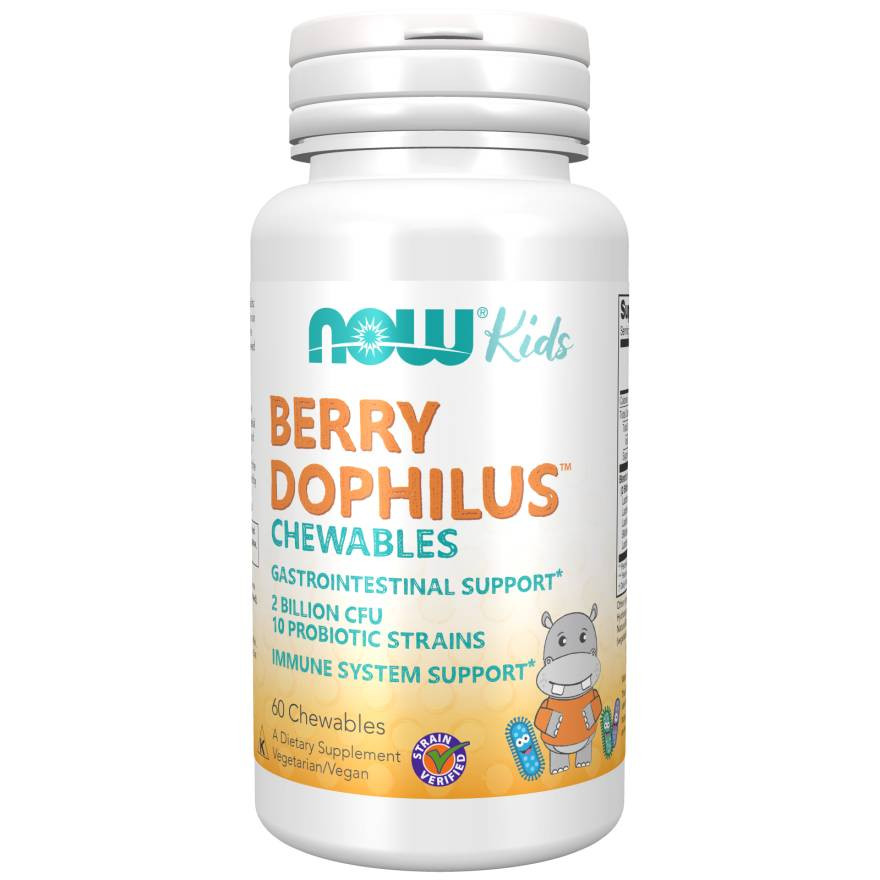 NOW Foods BerryDophilus Chewables - 60 Chewable Tablets