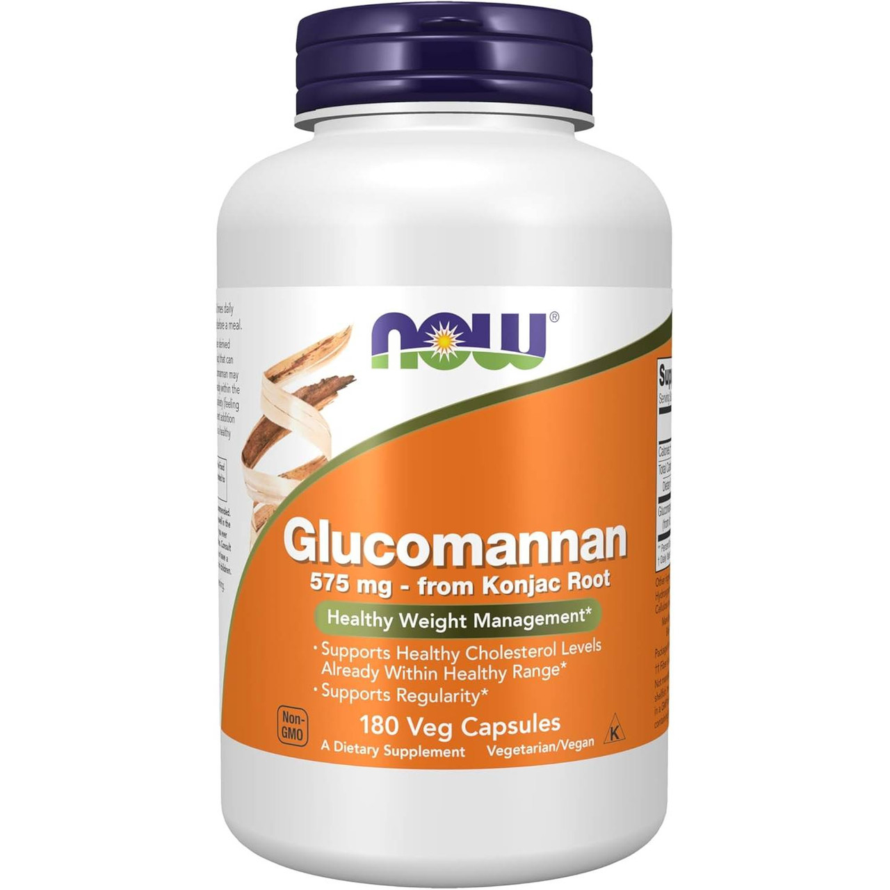 NOW Foods Glucomannan 575mg Capsules - 180 Capsules 27$
