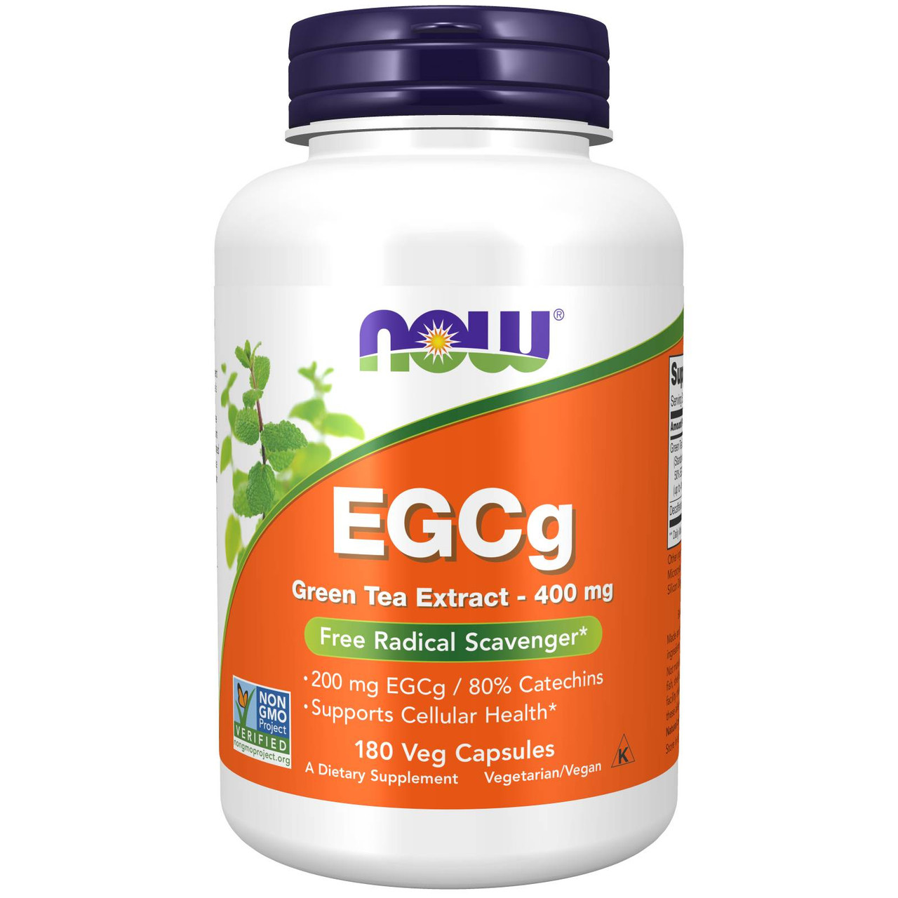 NOW Foods EGCg Green Tea Extract 400mg Veg Capsules - 180 Capsules