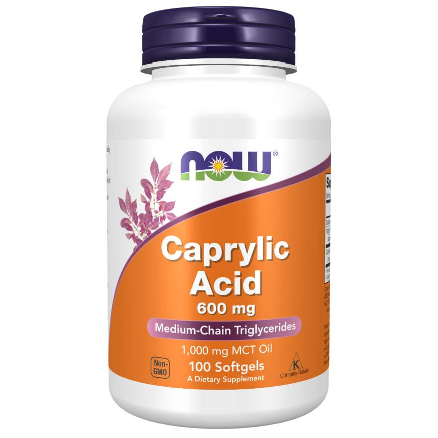 NOW Foods Caprylic Acid 600mg - 100 Softgels 20$