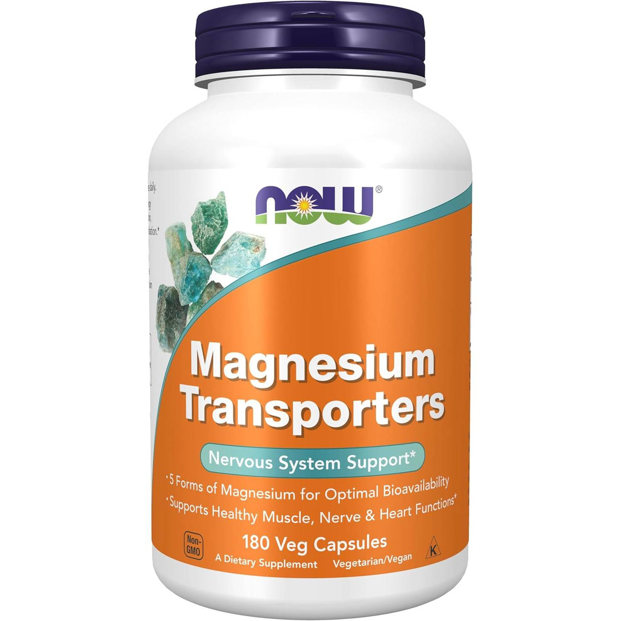 NOW Foods Magnesium Transporters Veg Capsules - 180 Capsules 32$