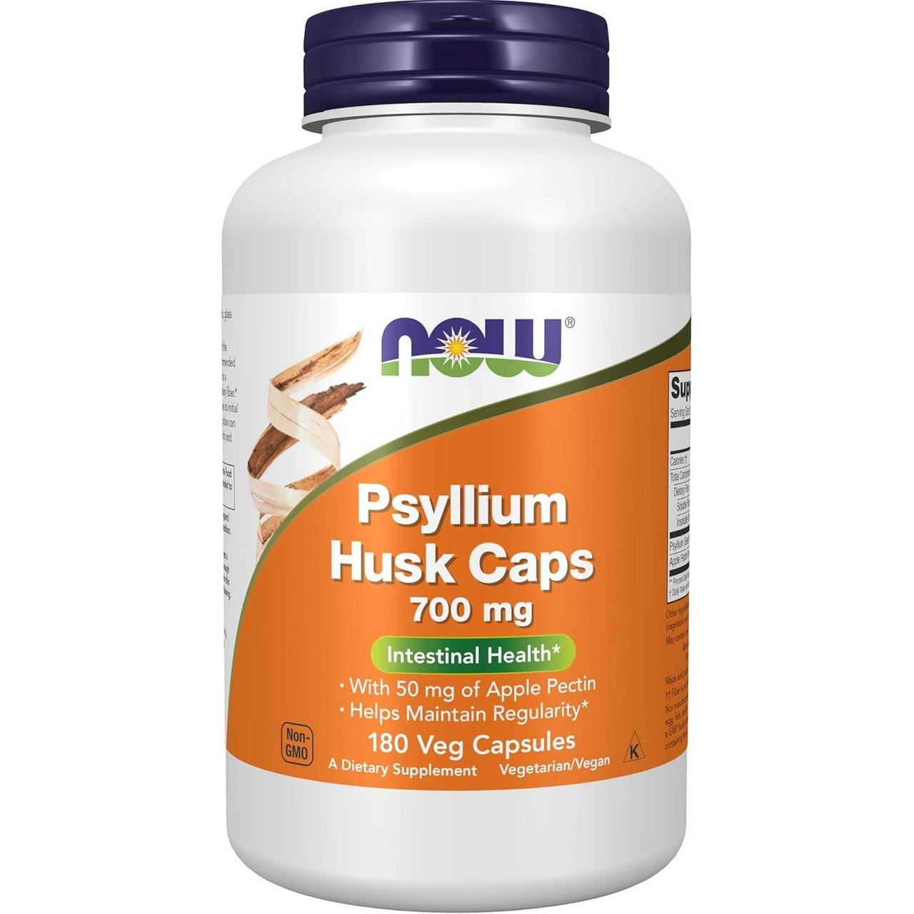 NOW Foods Psyllium Husk 700mg - 180 Capsules 20$