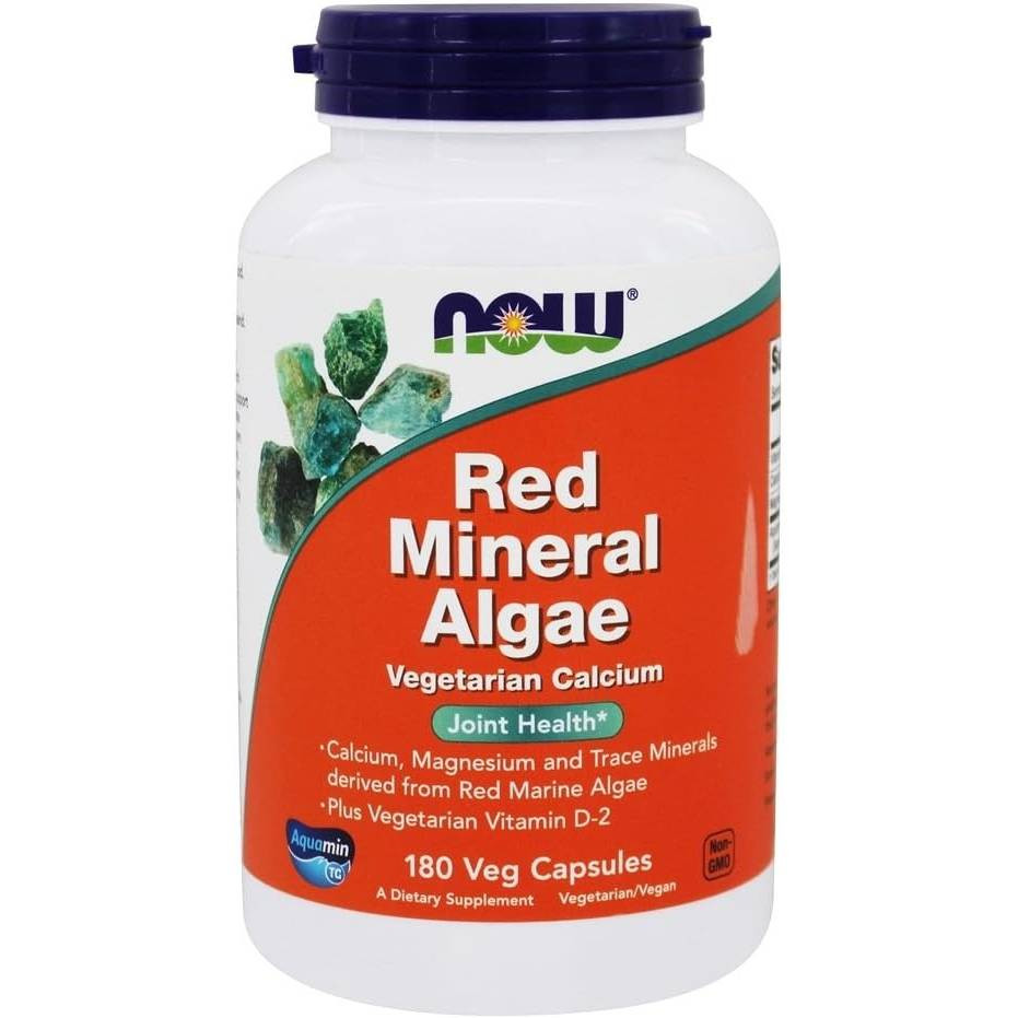 NOW Foods Red Mineral Algae Aquamin - 180 Capsules 26$